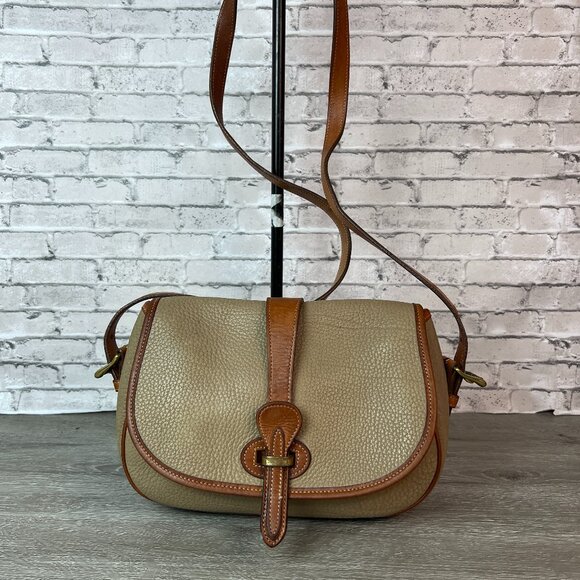 Dooney & Bourke Handbags - Vintage 80s Dooney & Bourke Essex Leather Equestrian saddle  Style Crossbody